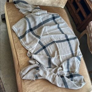 Lightweight shoulder neck head wrap Soft fabric light browns 2 yards long